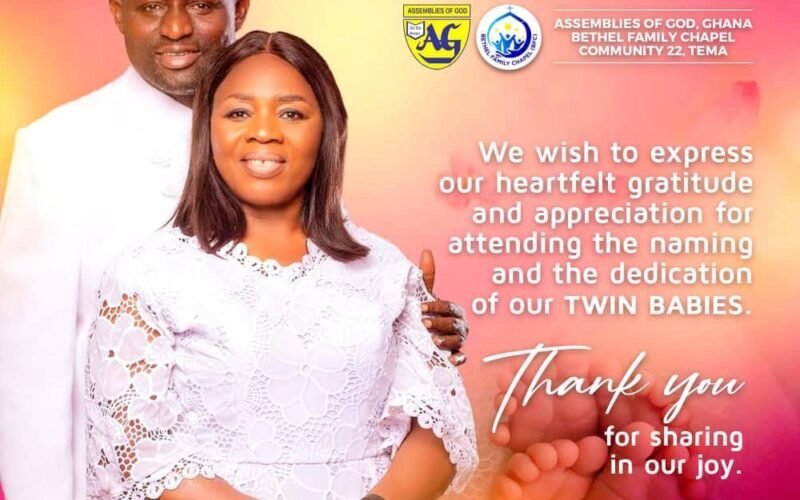 A Heartfelt Thank You: Rev. Andrews Nelson Awintia and Wife Express Gratitude